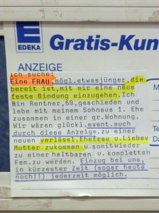 Suche: Eine FRAU